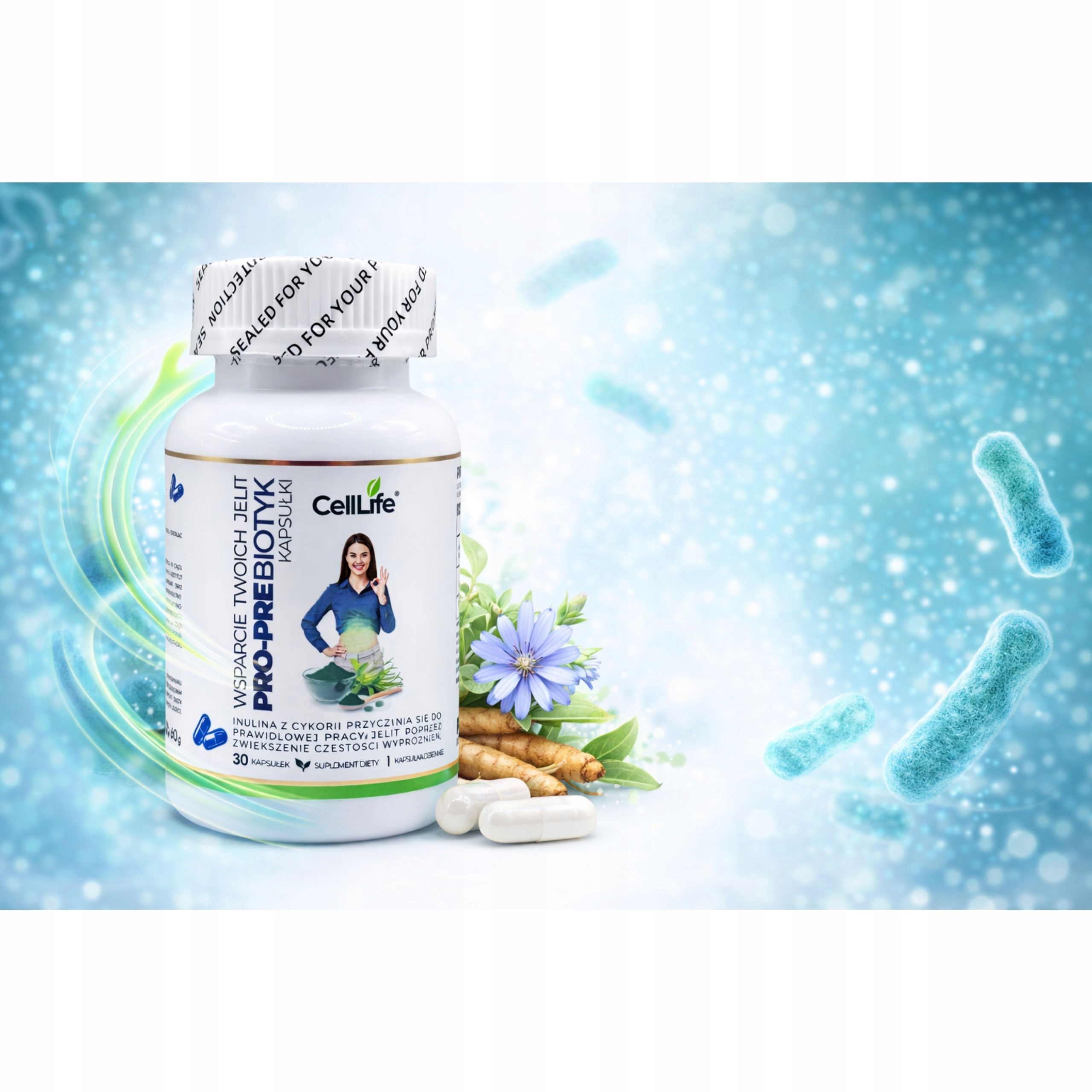 Suplement diety CELL LIFE PRO-PRE BIOTIC wsparcie twoich jelit 30 kapsułek