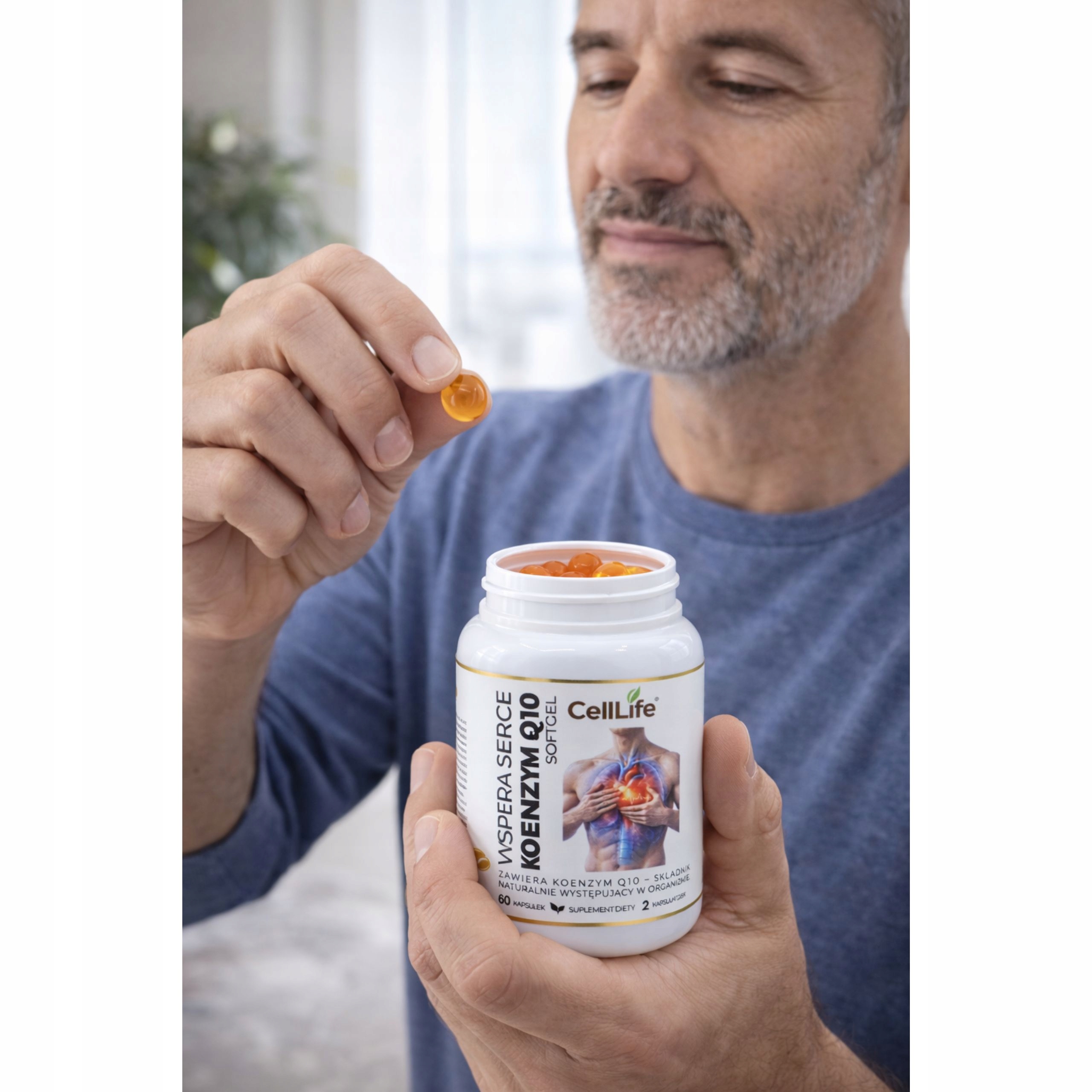 Koenzym Q10 - 400 mg 60szt kapsułki Cell Life Witalność Moc dla serca