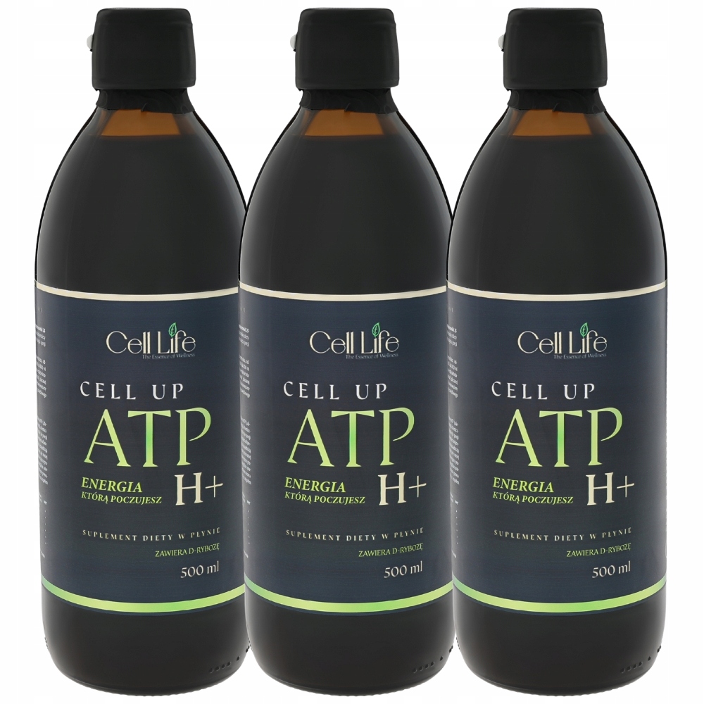 Cell Up ATP H+ 3x 500ml Suplement Energia Koncentracja Odporność