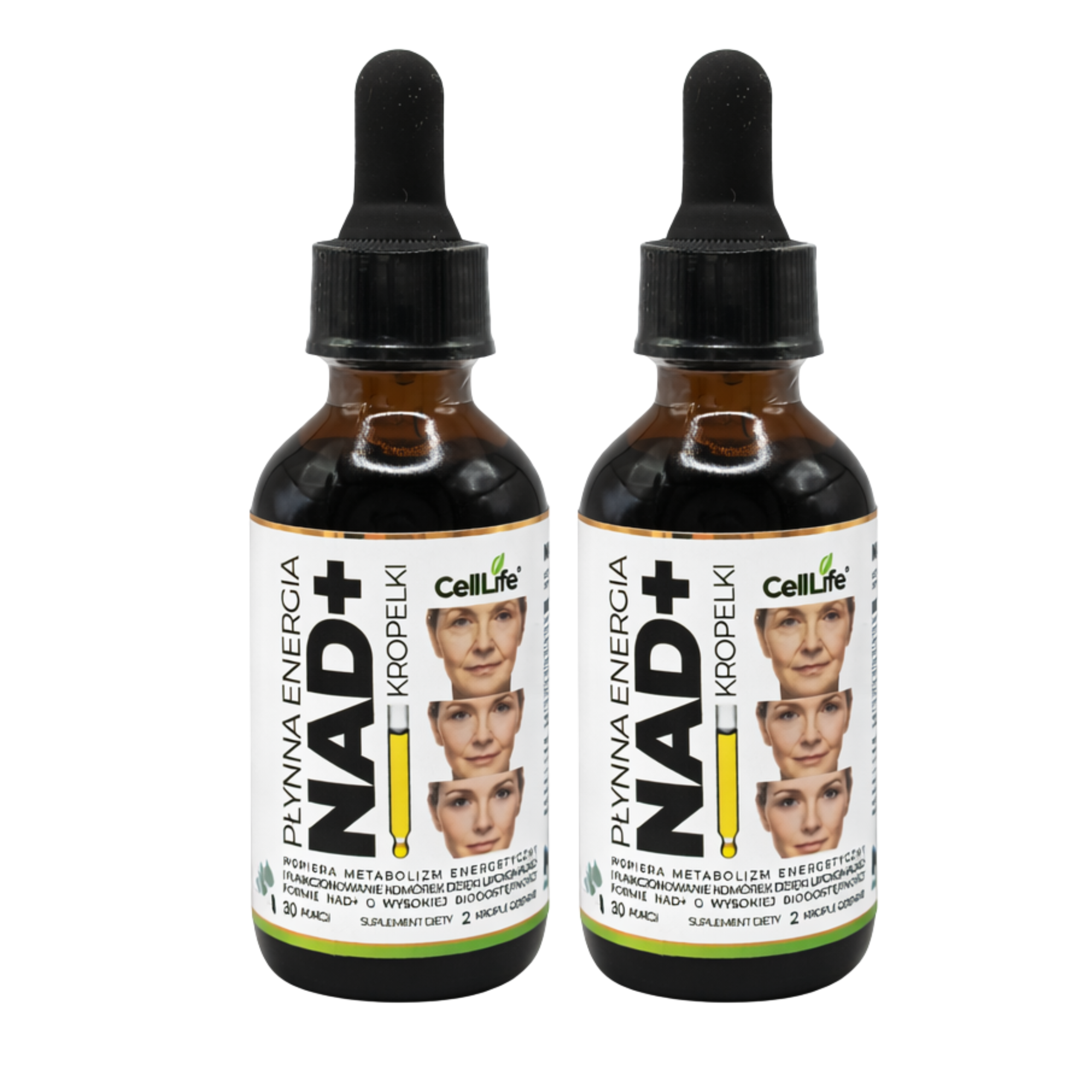 Krople NAD+ Płynna energia komórkowa 120ml - CELL LIFE Rybozyd Nikotynamidu