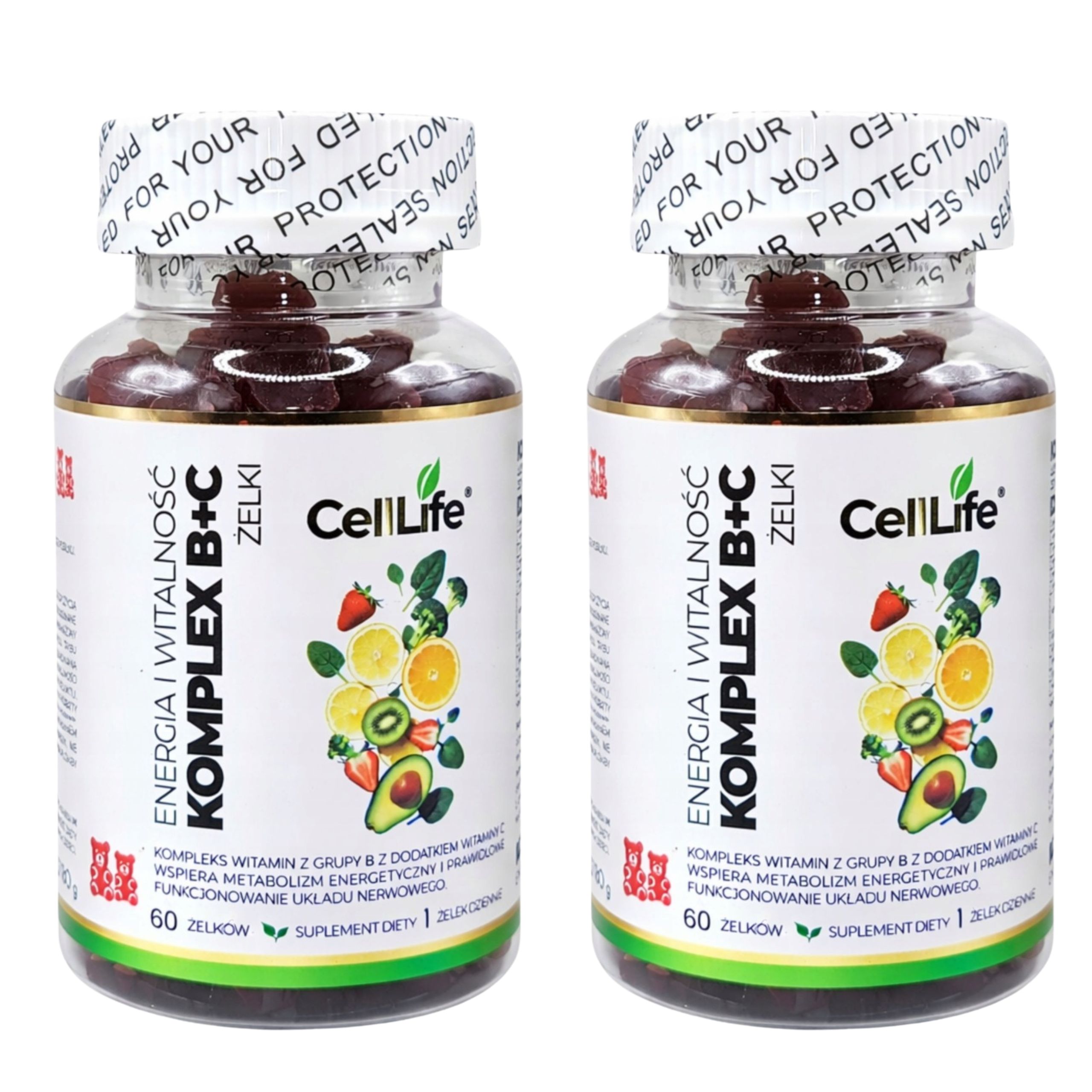 Suplement diety CELL LIFE Komplex B C energia i witalność 120 żelków
