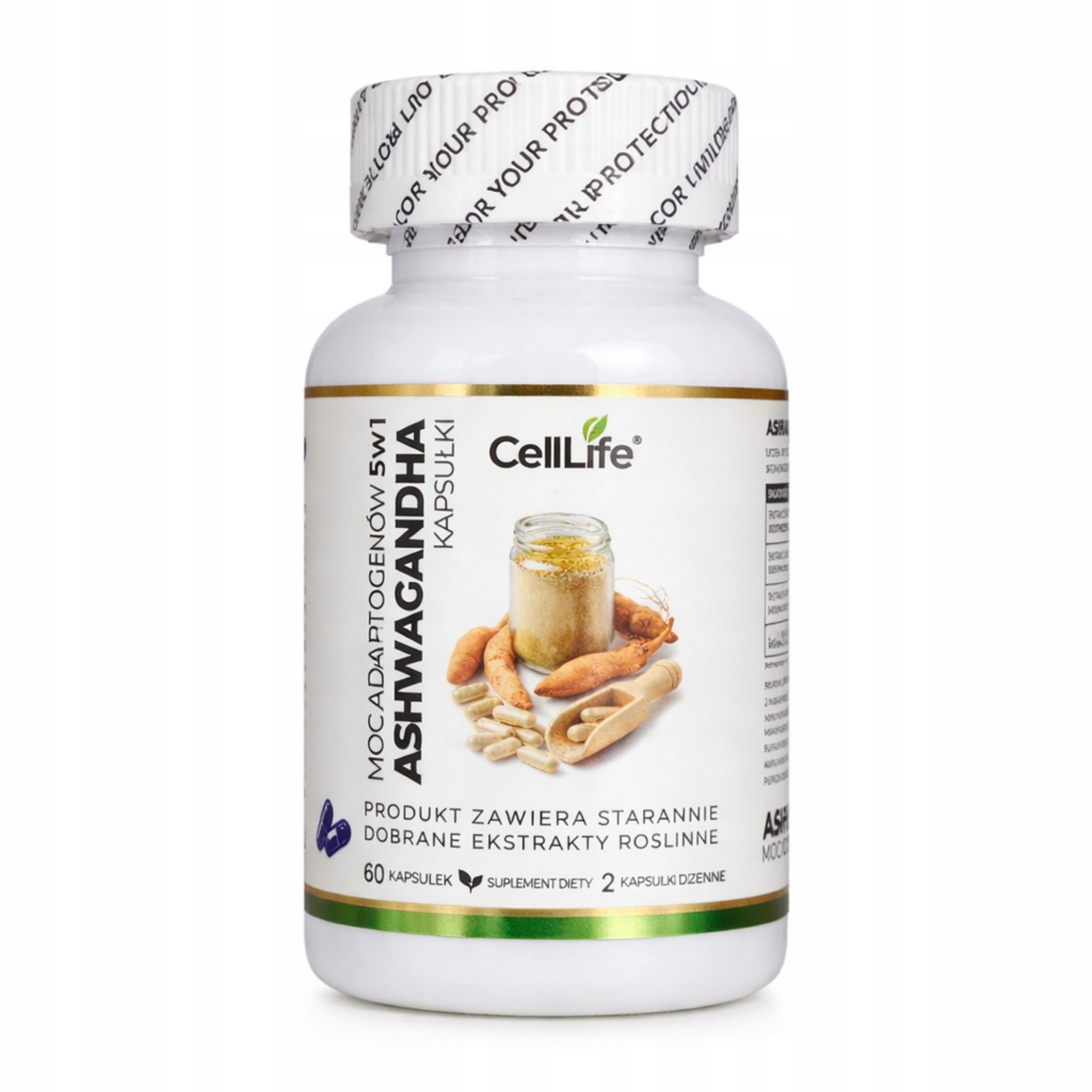 Suplement diety CELL LIFE ASHWAGANHA moc adaptogenów 15w1 60 kapsułek