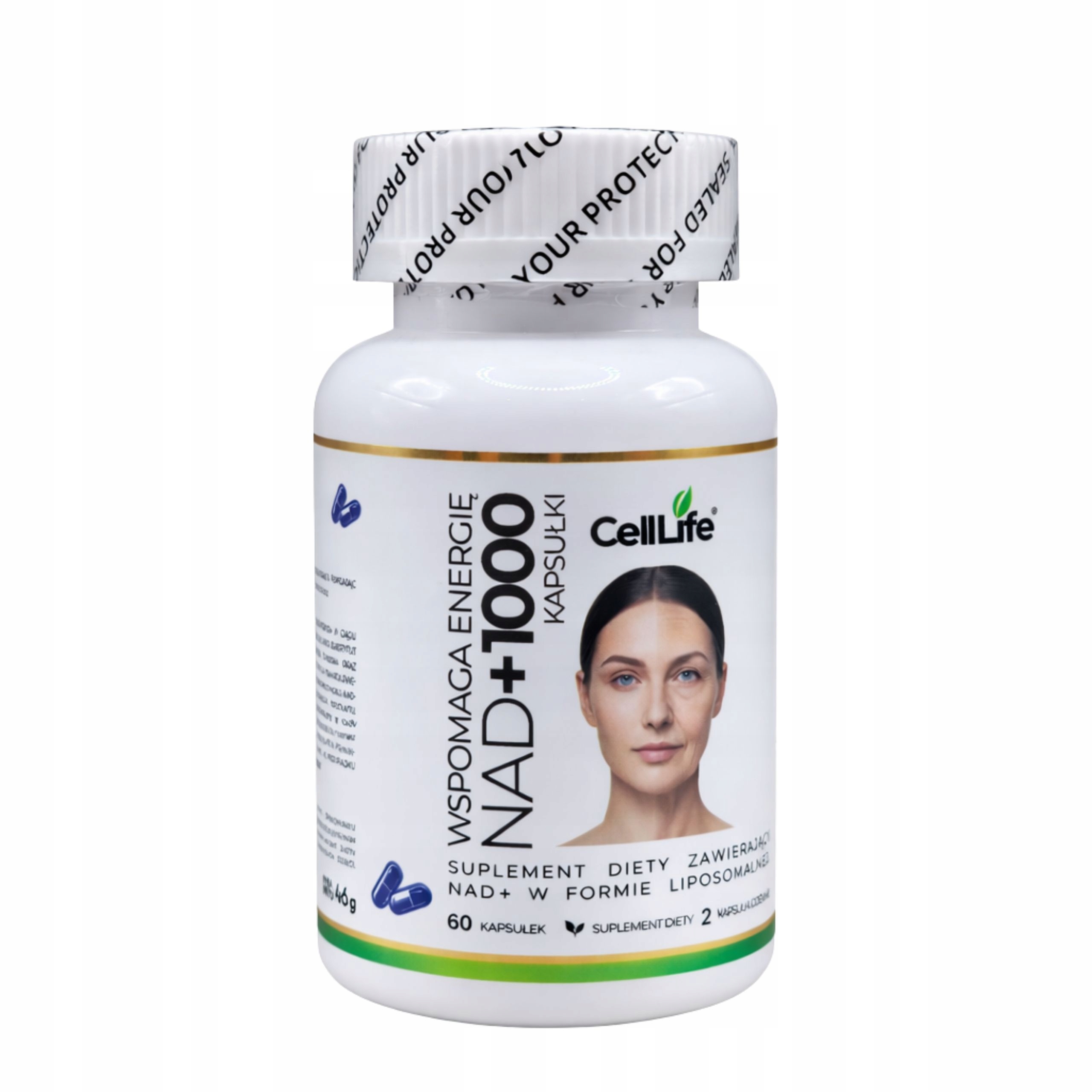 Suplement diety CELL LIFE NAD+1000 wspomaga energię 60 kapsułek