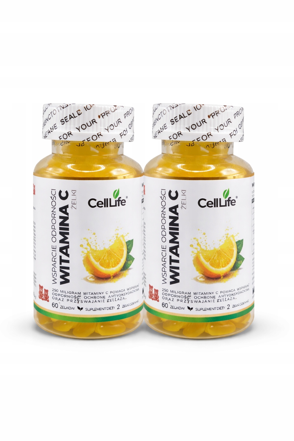 Suplement diety Cell-Life WITAMINA C w ŻELKACH 2szt odporność - 120 sztuk