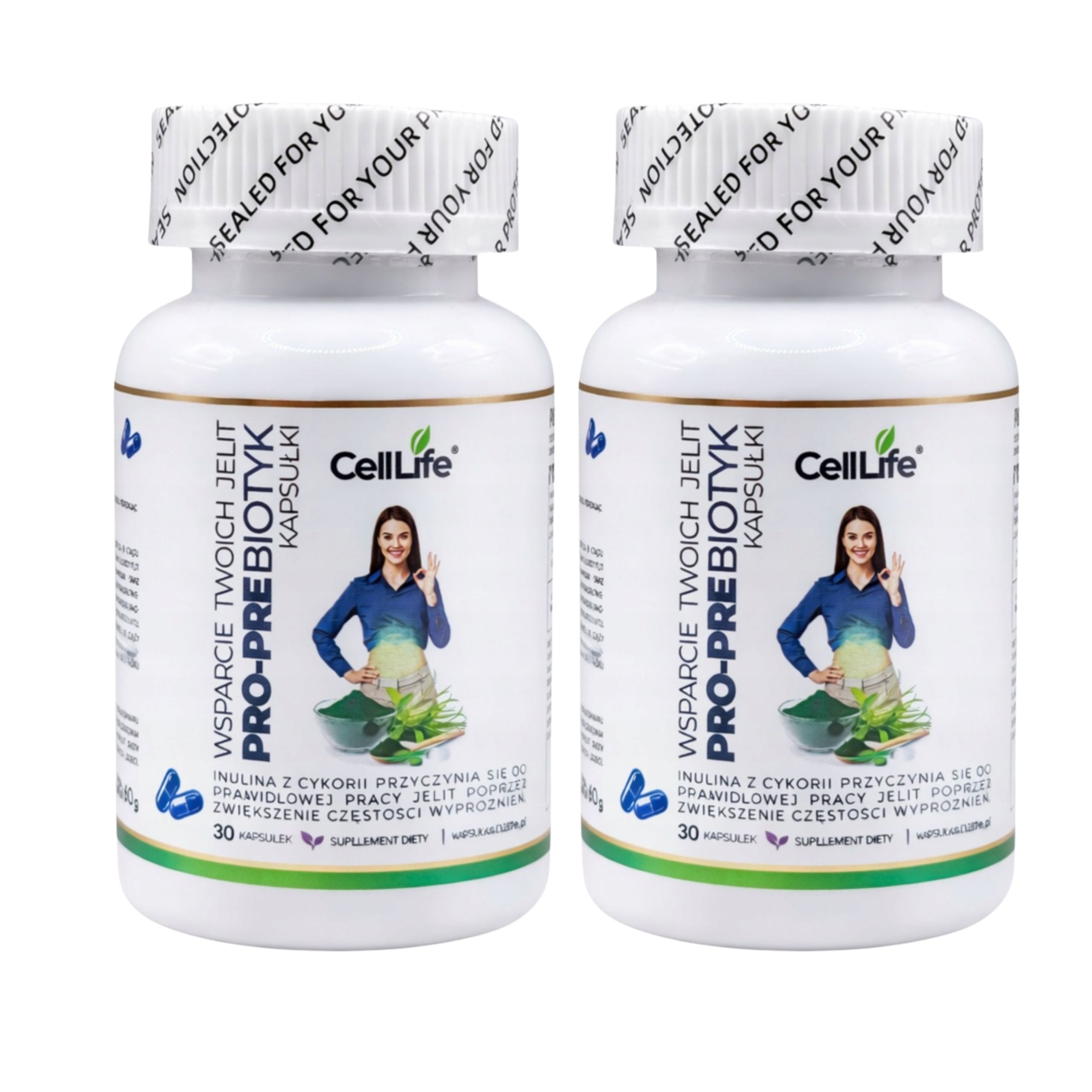 Suplement diety CELL LIFE PRO-PRE BIOTIC wsparcie twoich jelit 60 kapsułek