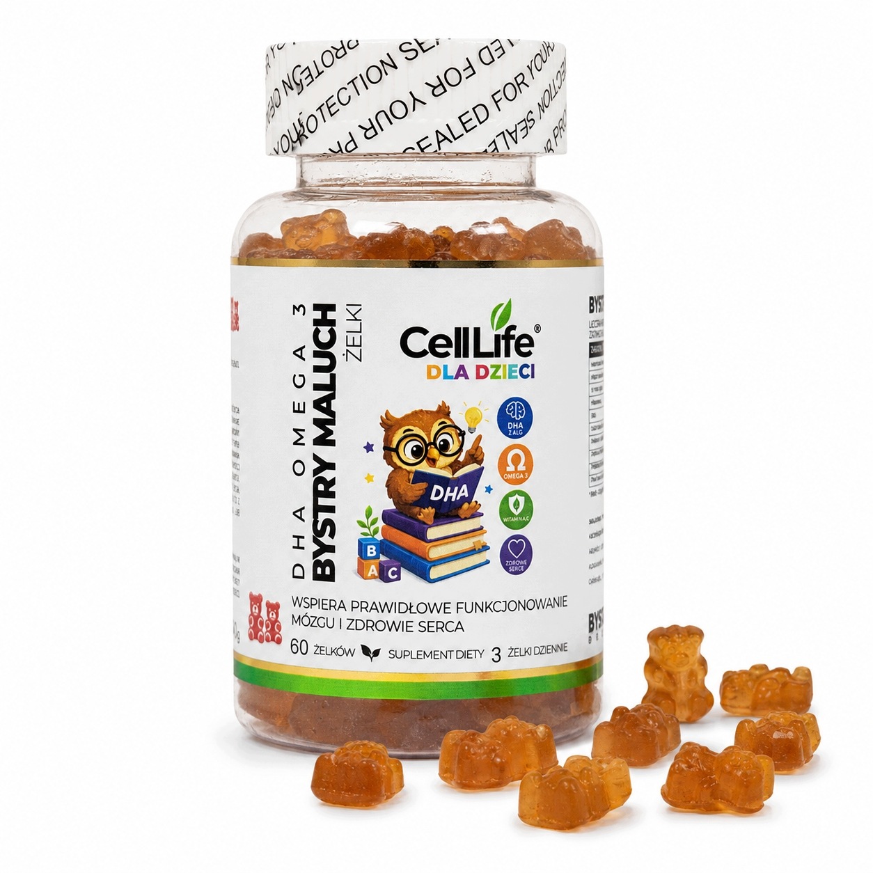 Suplement diety dla dzieci CELL LIFE Bystry maluch 60 żelków