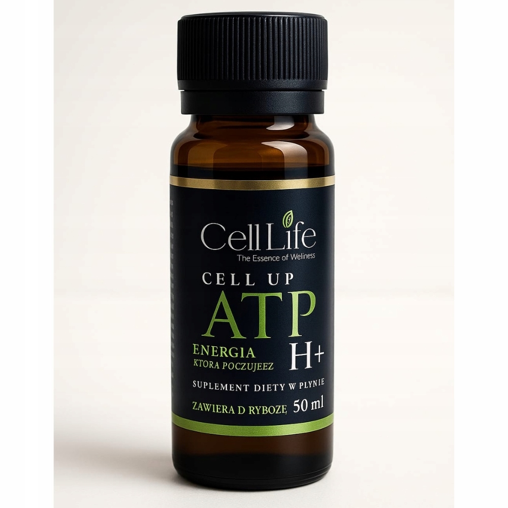 CELL UP ATP H+ Gingko biloba D-Ryboza w Płynie 4x50ml Koncentracja Energia