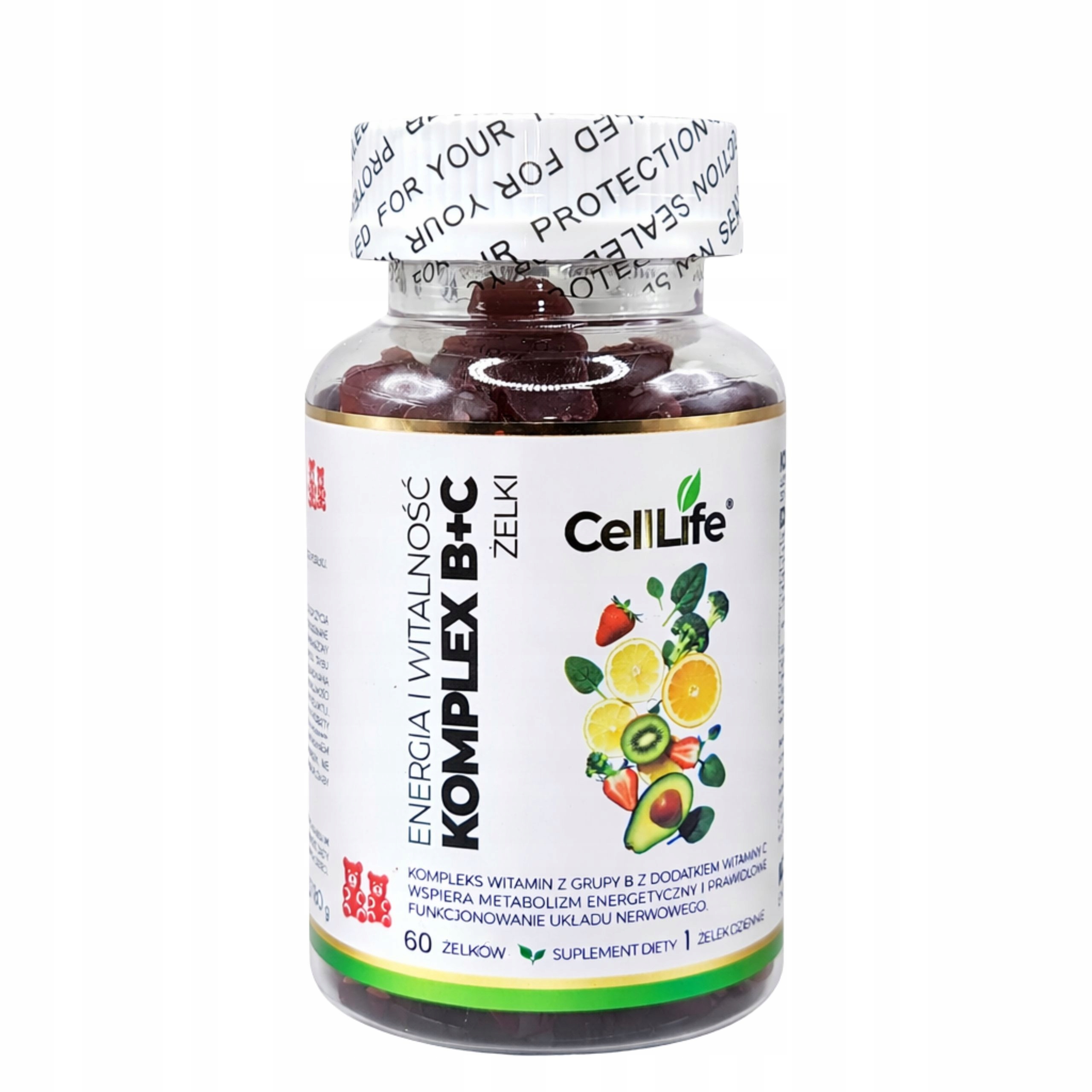 Suplement diety CELL LIFE Komplex B C energia i witalność 60 żelków