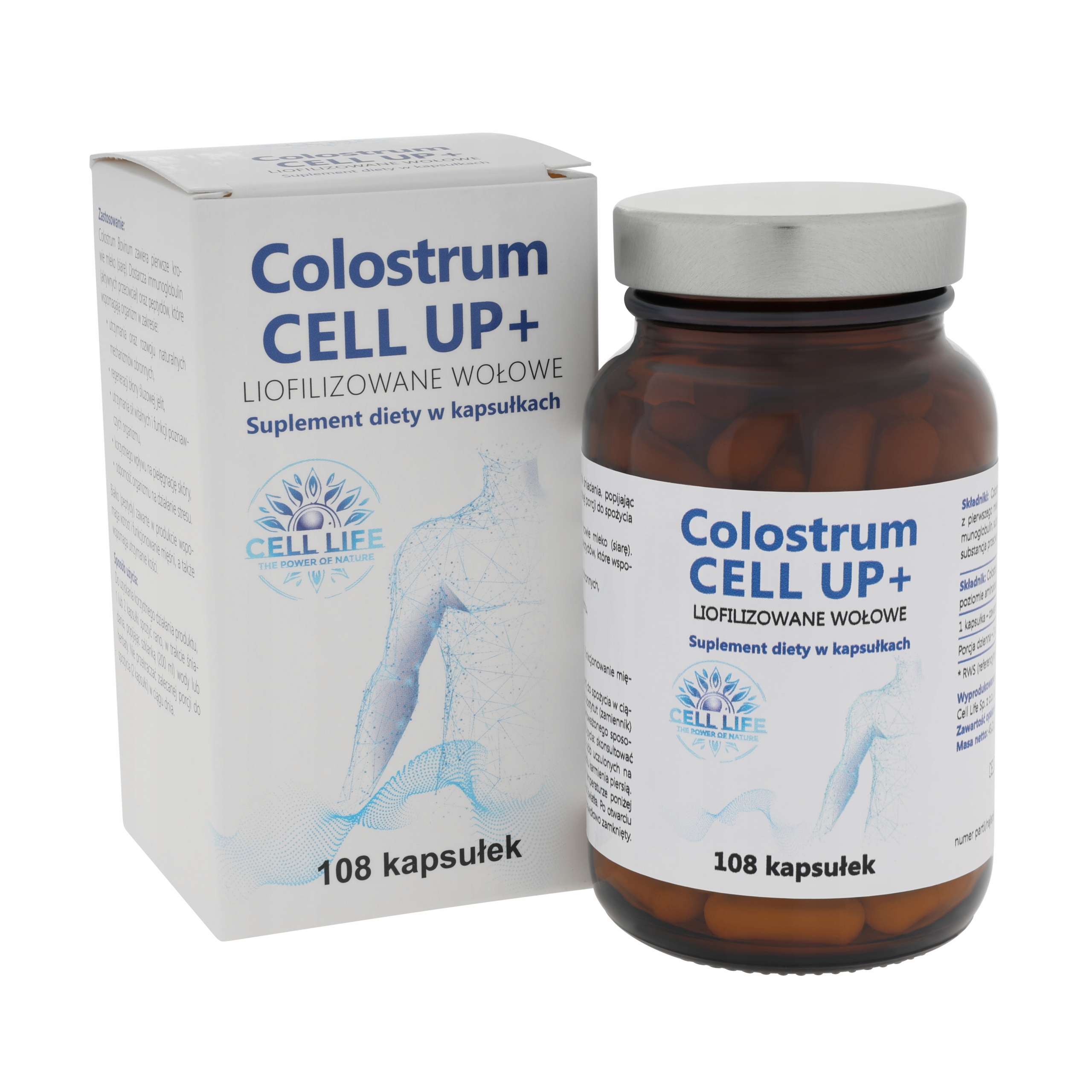 Cell Up Colostrum+ 108 kaps - odporność energia stres siara bydlęca