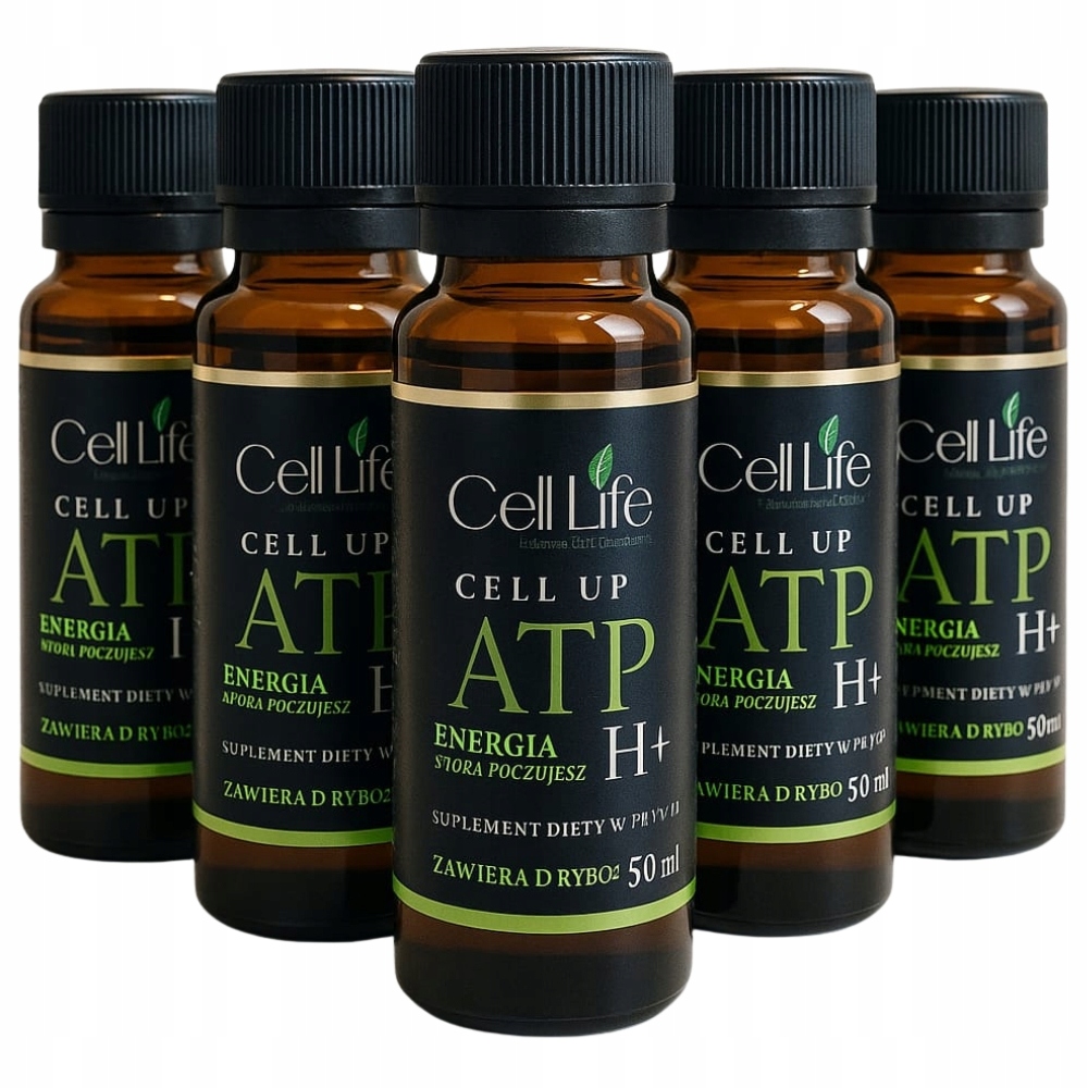 CELL UP ATP H+ 5x50ml Gingko biloba D-Ryboza Suplement w Płynie Energia