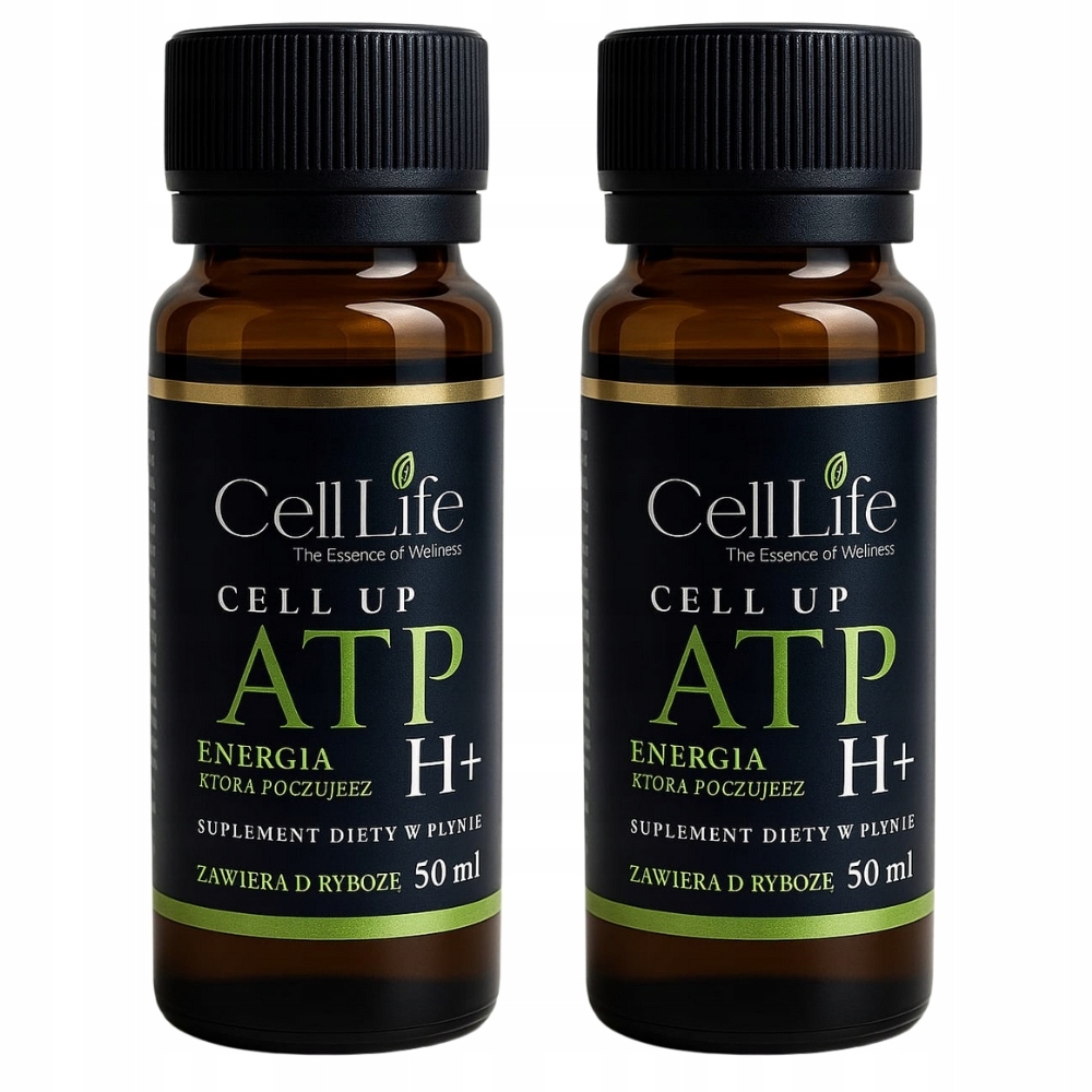CELL UP ATP H+ Gingko biloba D-Ryboza w Płynie 2x50ml Koncentracja Energia