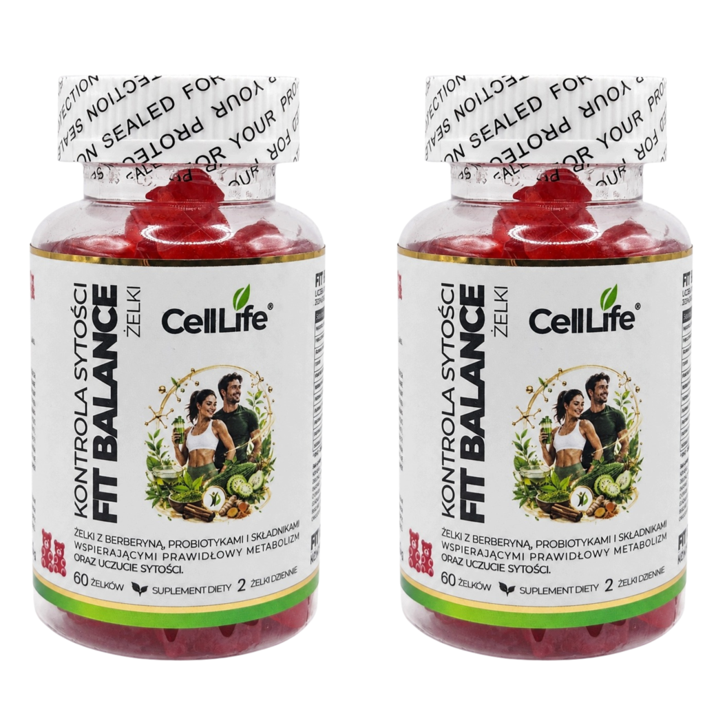 Kontrola Apetytu Berberyna Konjac CELL LIFE Fit Balance 120 żelków