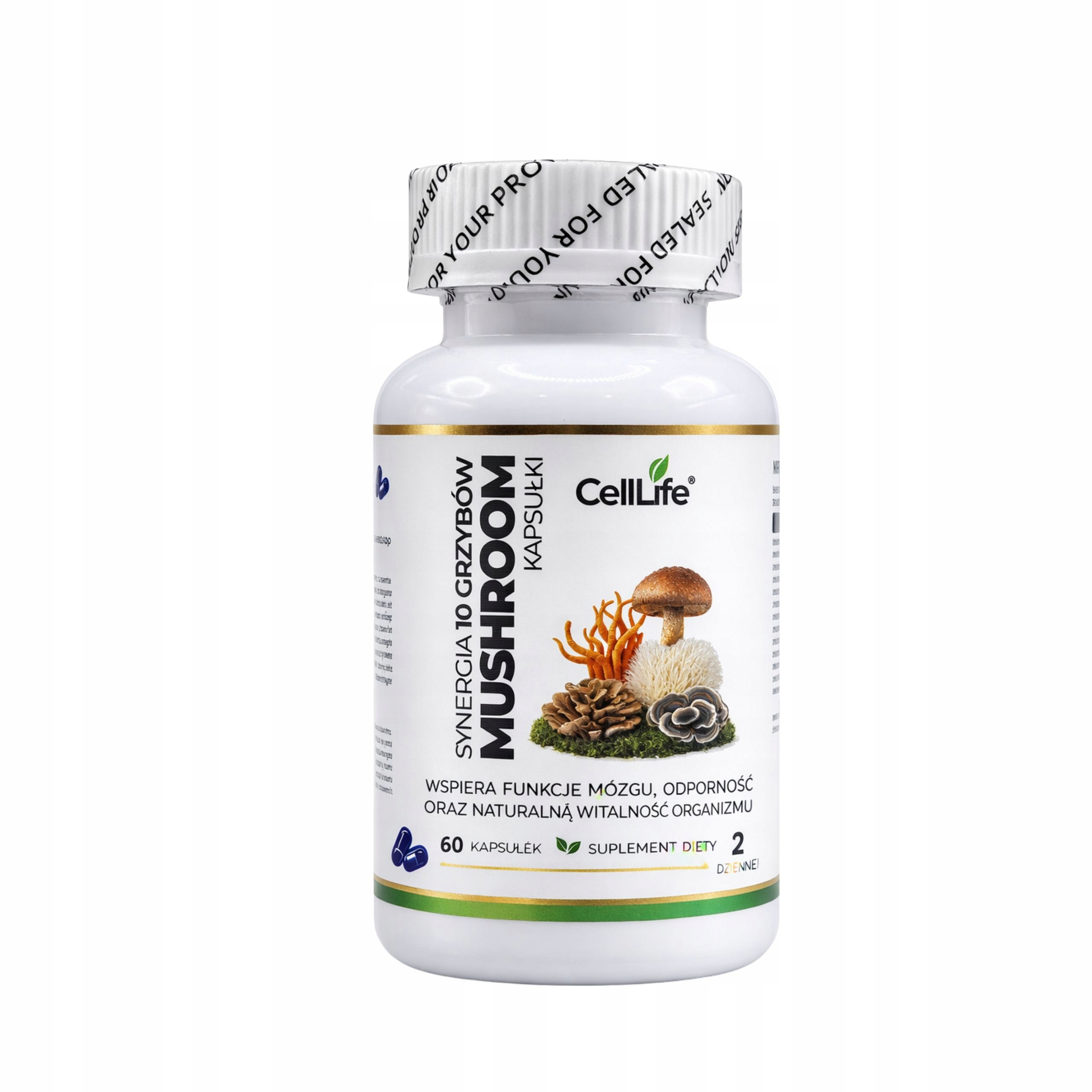 Suplement diety CELL LIFE MUSHROOM synergia 10 grzybów 60 kapsułek