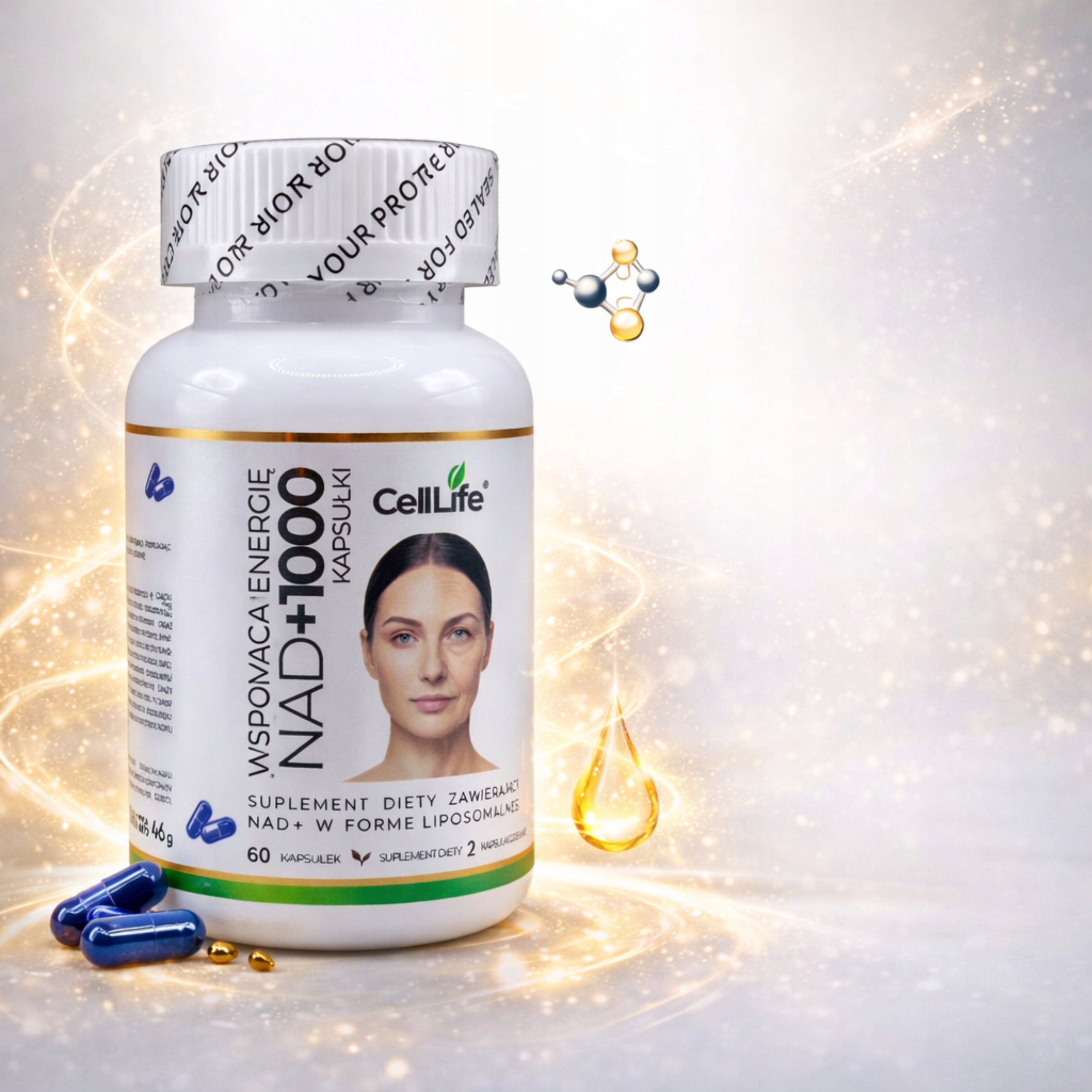 Suplement diety CELL LIFE NAD+1000 wspomaga energię 60 kapsułek