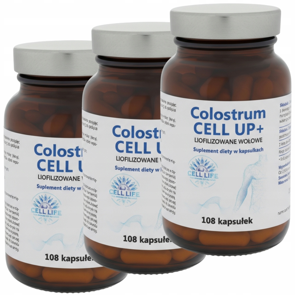 Cell Up Colostrum+ 324 kaps - odporność energia stres siara bydlęca