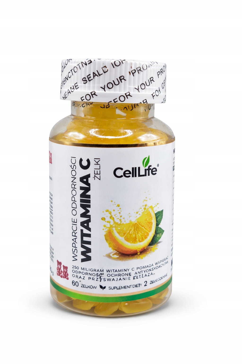 Suplement diety Cell-Life WITAMINA C w ŻELKACH wsparcie odporności 60 sztuk