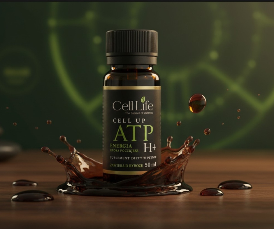 CELL UP ATP H+ Gingko biloba D-Ryboza w Płynie 50ml Koncentracja Energia