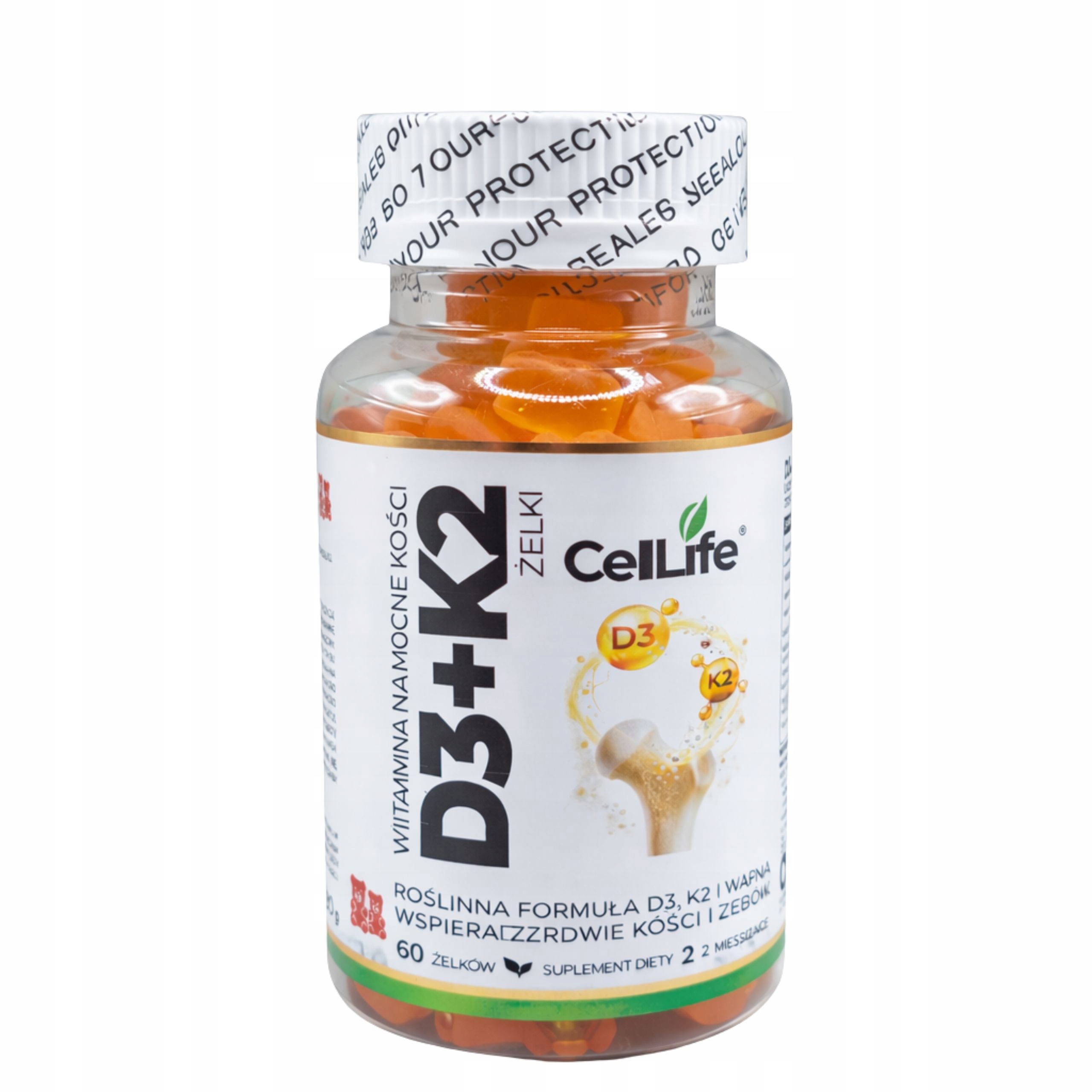 Suplement diety CELL LIFE Witamina D3 K2 na mocne kości 60 żelków